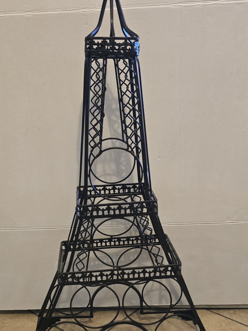 Source Unknown Black Eiffel Tower Wine Bottle Holder